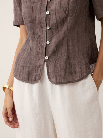 Chaqueta Lyocell Cuello Alto Texturizado PHILIPPA