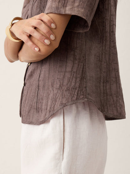 Chaqueta Lyocell Cuello Alto Texturizado PHILIPPA