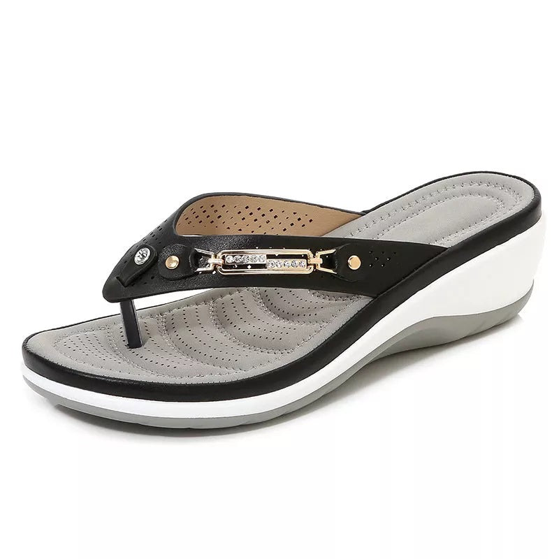Veldona | Sandalias de Cuero con Soporte de Arco