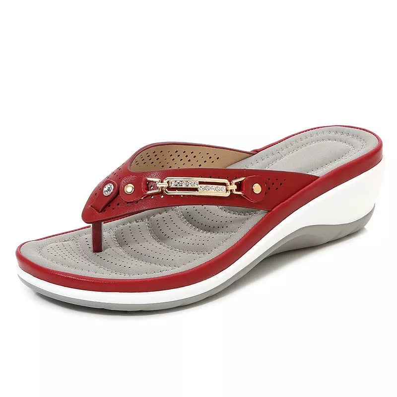 Veldona | Sandalias de Cuero con Soporte de Arco