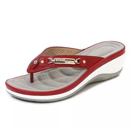 Veldona | Sandalias de Cuero con Soporte de Arco